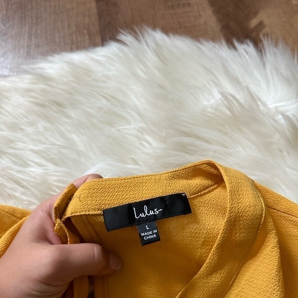 LULU’S Lisa Marie Yellow Embroidered Top - Picture 6 of 6